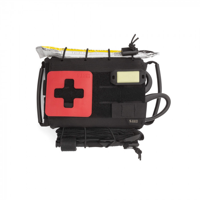 Tasca medica 5.11 Tactical UCR Flat IFAK Pouch colore nero (5860084) organizzata con kit pronto soccorso