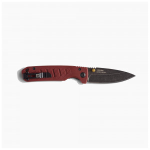 Coltello 5.11 Tactical Icarus DP Mini in edizione limitata colore rosso, vista laterale aperto